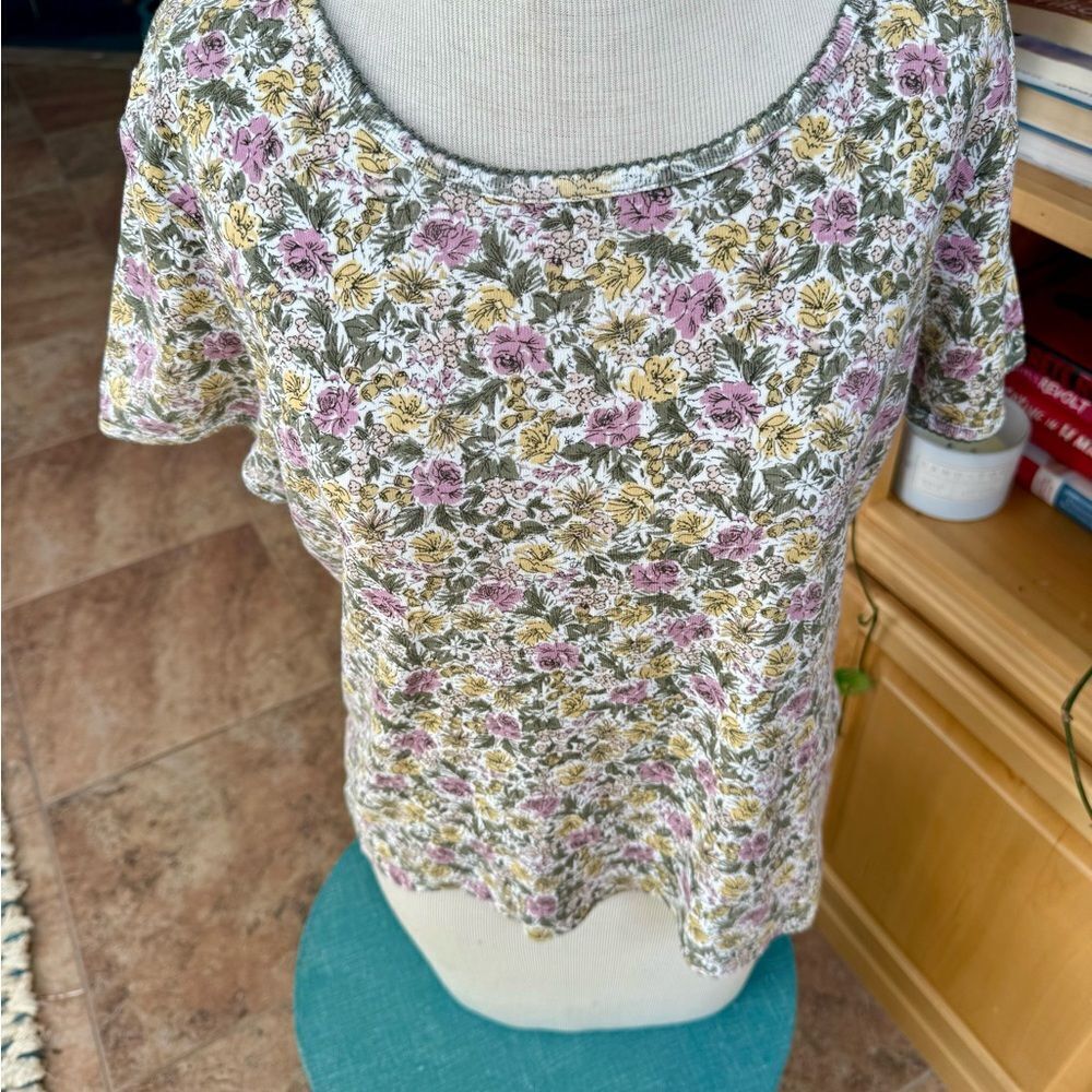 Laura Ashley Vintage Floral Cotton Tee XL – Romantic Cottagecore.